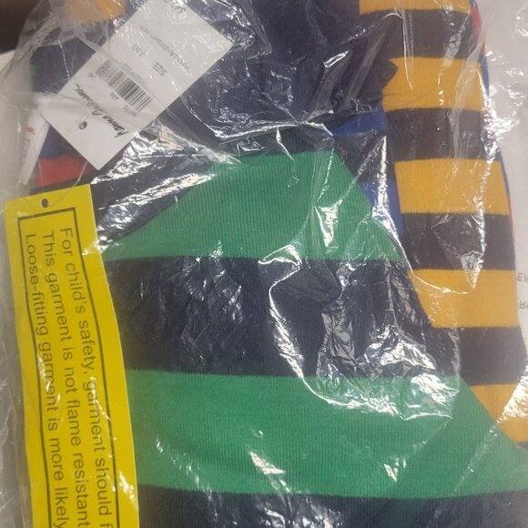 HANNA ANDERSSON Multi Striped Long John Pajama Set - 140 cm (10) (NWT) - Picture 3 of 4